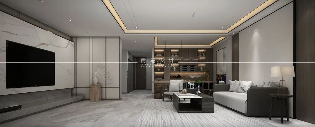 绿地城 360㎡新中式别墅丨青马别墅设计-15