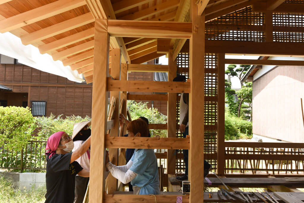 豊田の石場建て9 構造見学会と竹小舞ワークショップ丨水野設計室-8