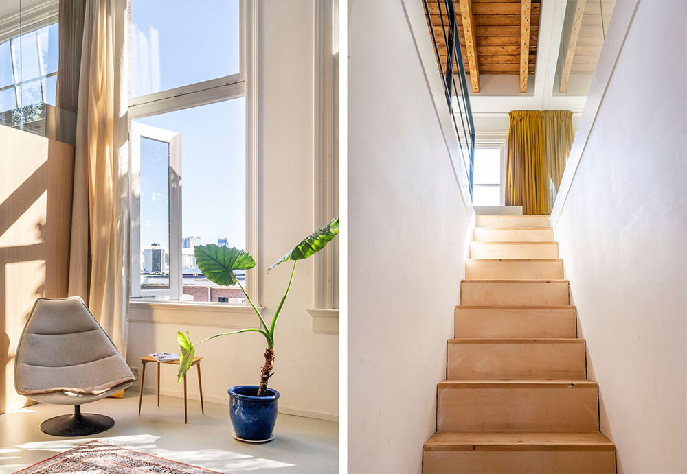 历史学校建筑改造的明亮工业风格荷兰阁楼-28