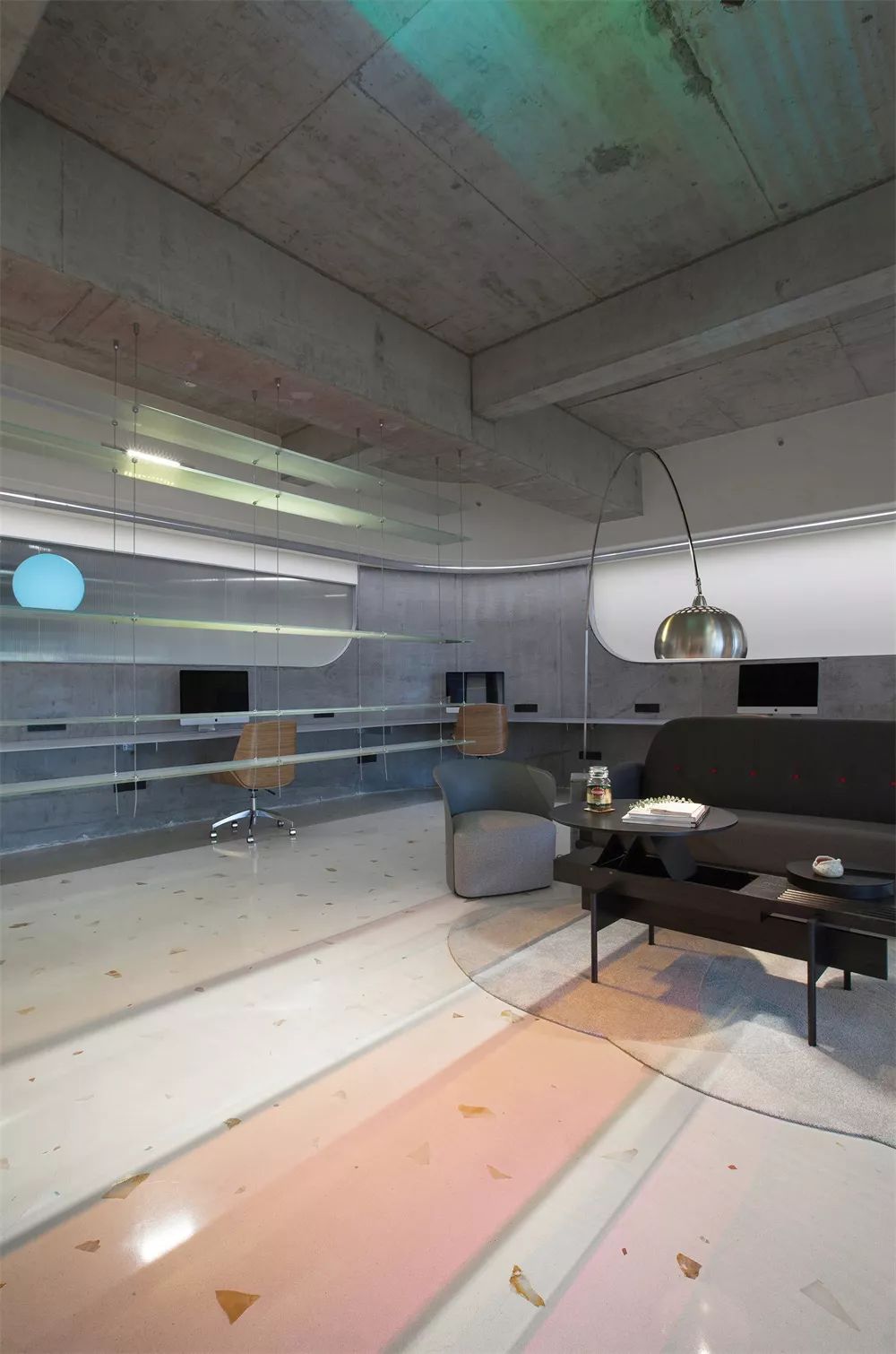 卧野空间设计事务所办公室——自由交流的弧形空间-4