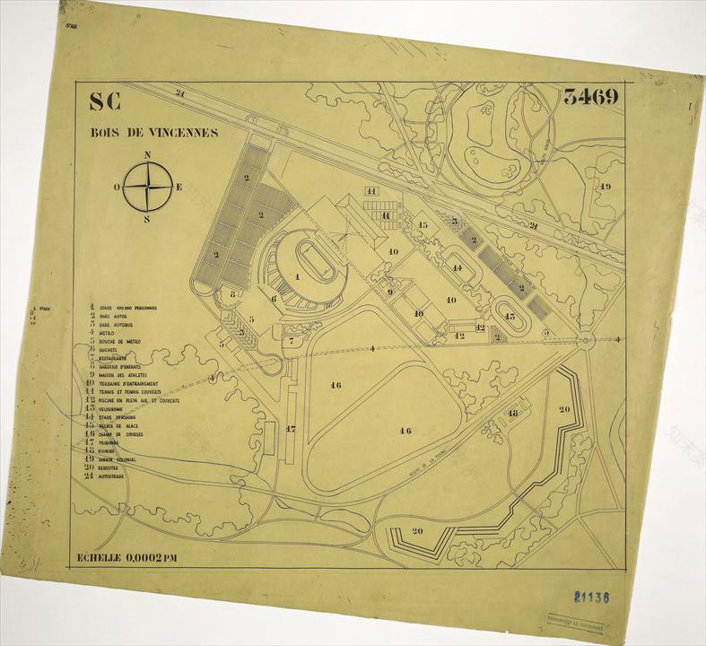 100 千名观众体育场项目丨法国巴黎丨勒·柯布西耶(Le Corbusier)-19