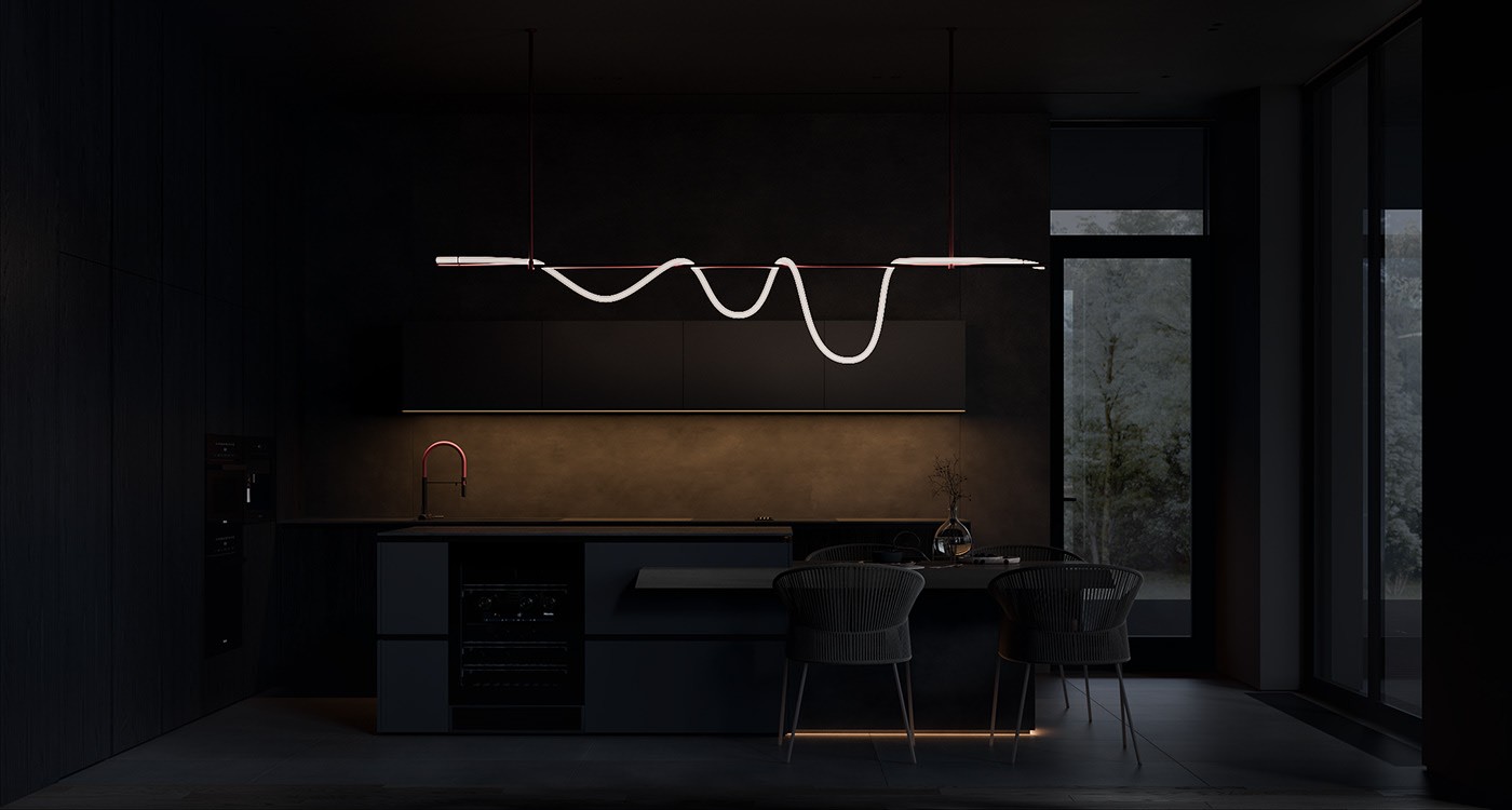 高级黑色系住宅设计 这也太有设计感了吧！-6