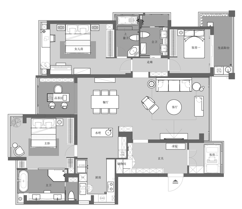 香格名苑（平层）丨中国深圳丨金戈铭创空间设计-16