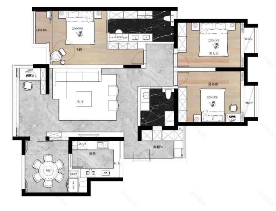 曲江华府现代风,打造静谧舒适家-9