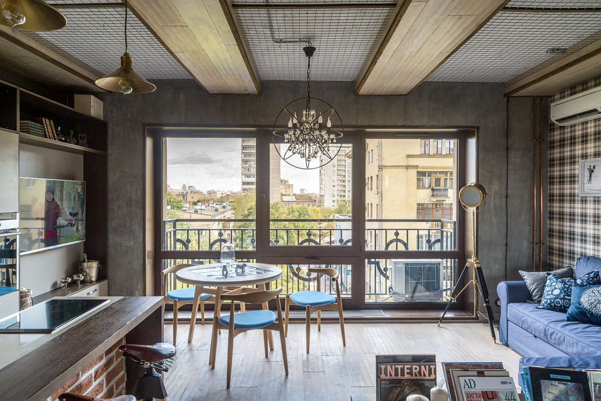 33平米小户型一居室公寓的 loft 设计丨Litvinov design 工作室-9