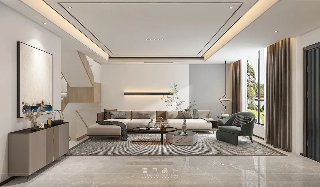 绿地生态城现代简约别墅丨青马别墅空间设计-59