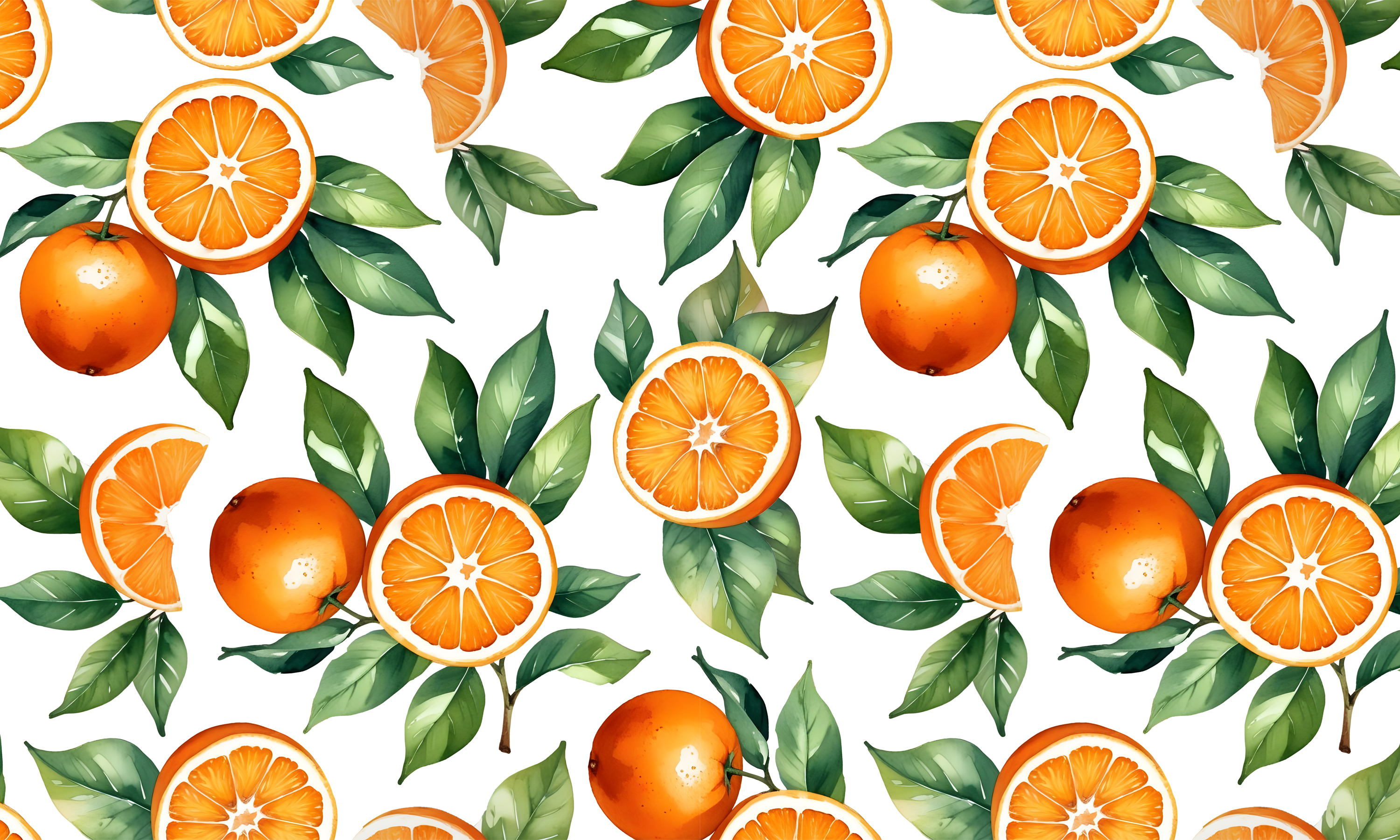 Seamless citrus pattern collection. Free print-6