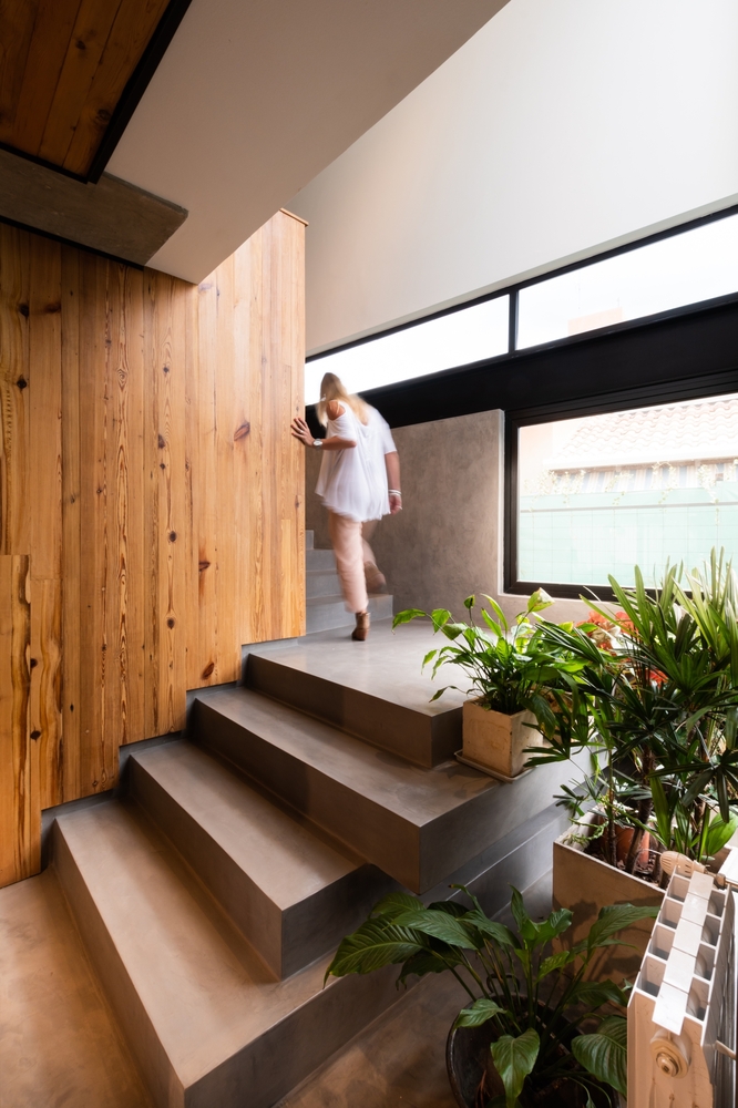 Concrete, cubic Cientocinco House create by JAMStudio arquitectos   Ivanna Cresta with a stunning blend of modernist looking and natural materials 混凝土，立方体的Cientocinco屋，由JAMstudio ArquArchtos伊万娜·克雷斯塔创造，融合了现代派的外观和天然的材料，令人叹为观止。-9