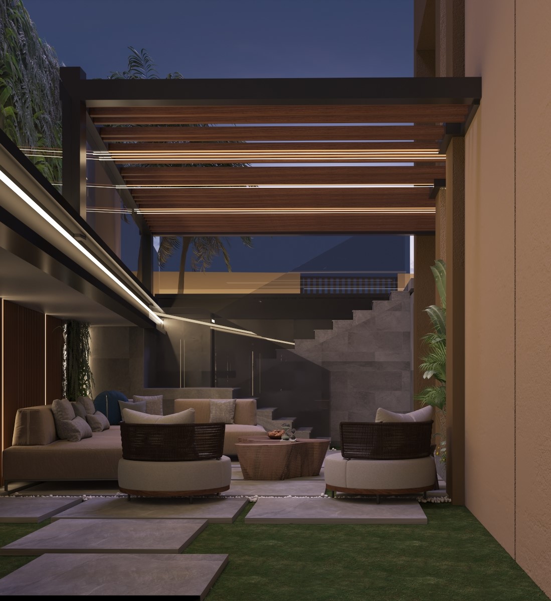 Villa Front yard Landscape design-CFC-4