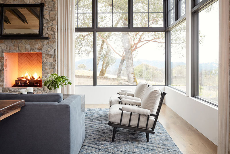 加州现代牧场别墅,自然石材与葡萄园的完美融合-5