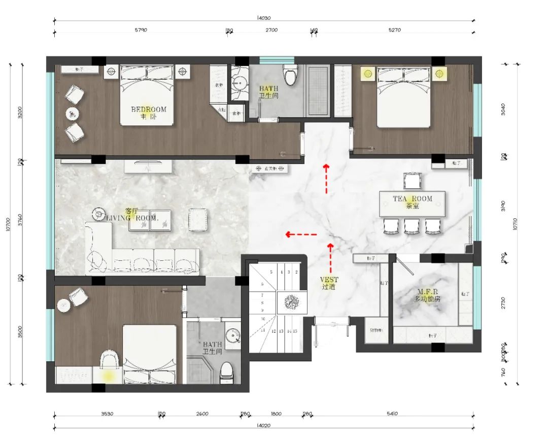 色彩灵动的现代空间 · 义乌住宅项目丨大有设计团队-28