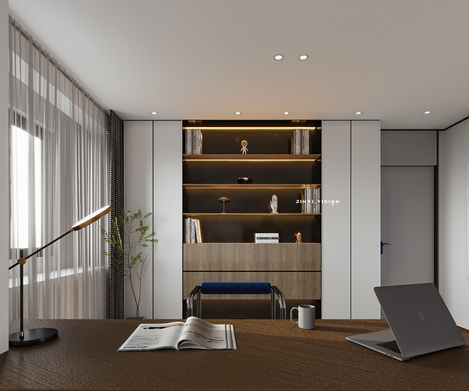 克莱因蓝跳色：极简空间里的高级松弛感-3