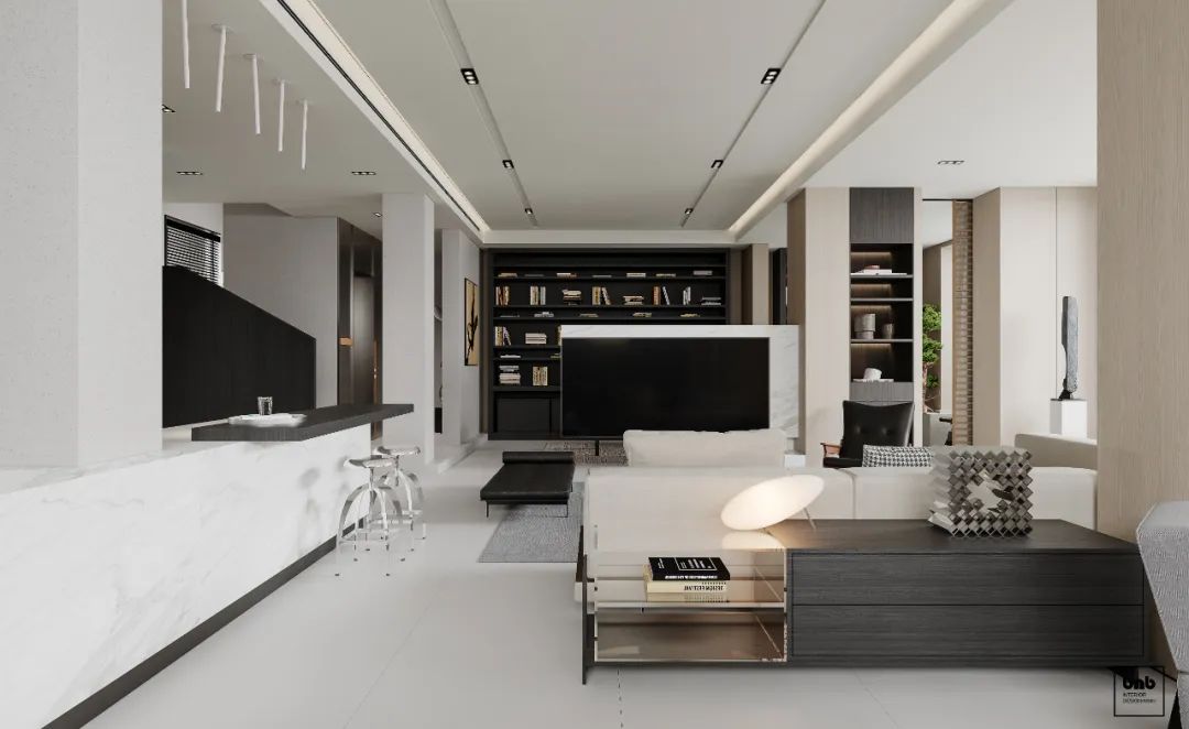 当代别墅空间设计丨本白设计-15