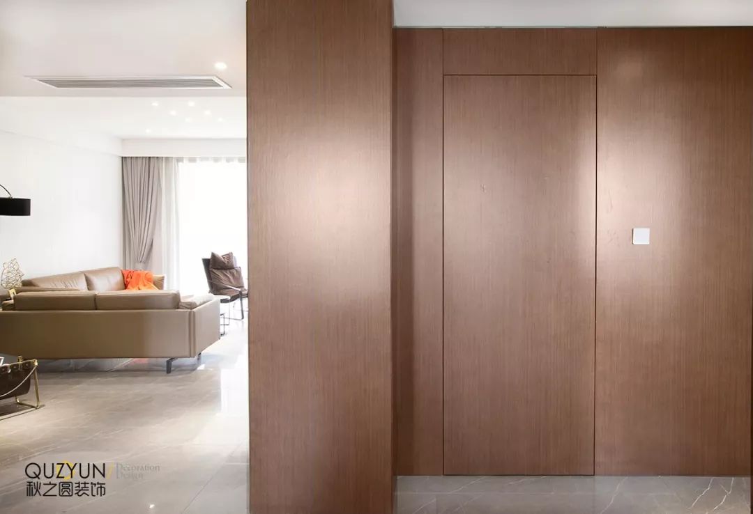 景湖人家现代风设计，水泥漆++ 木饰面演绎灵动空间-22