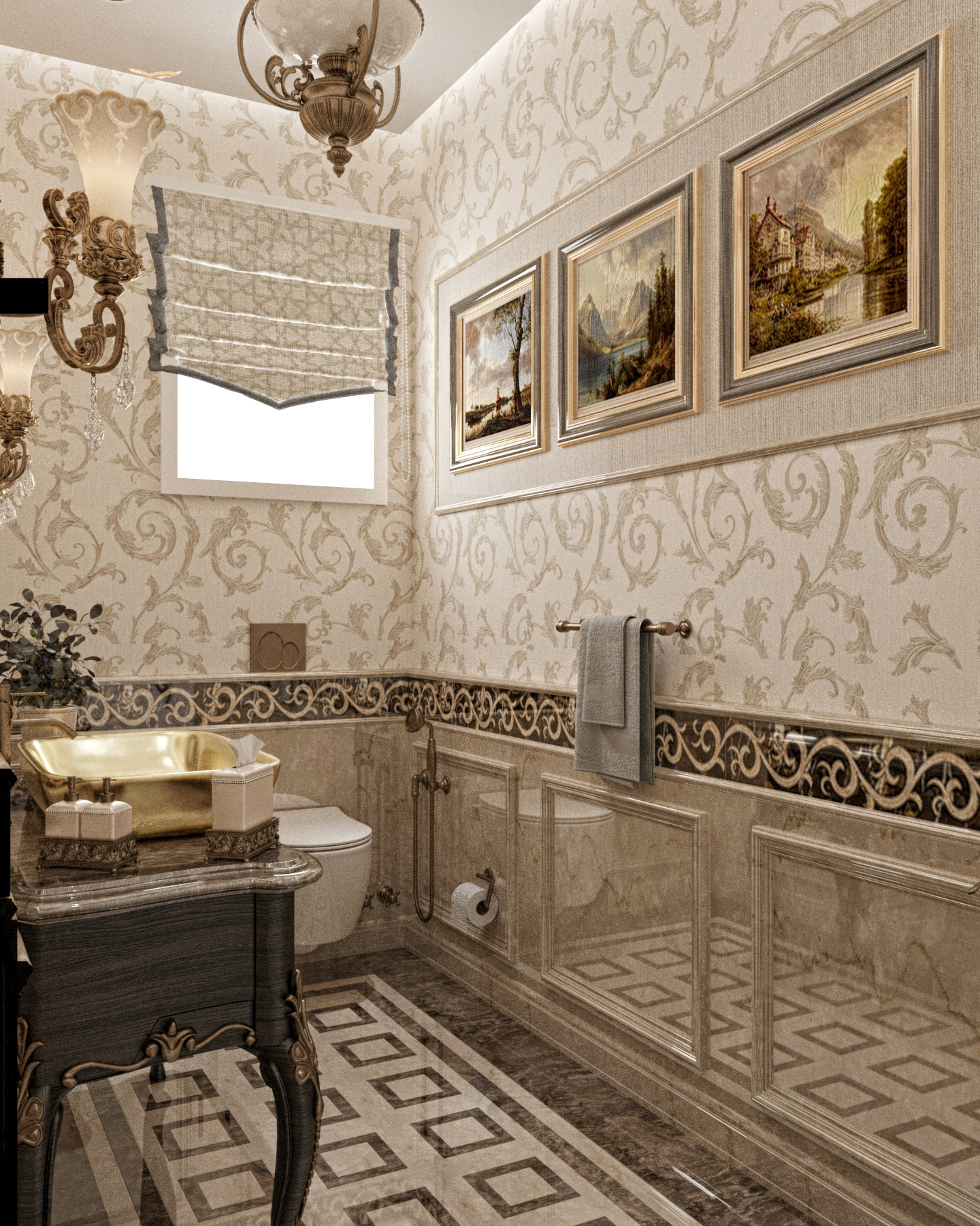 Classic luxury Guest Toilet-2