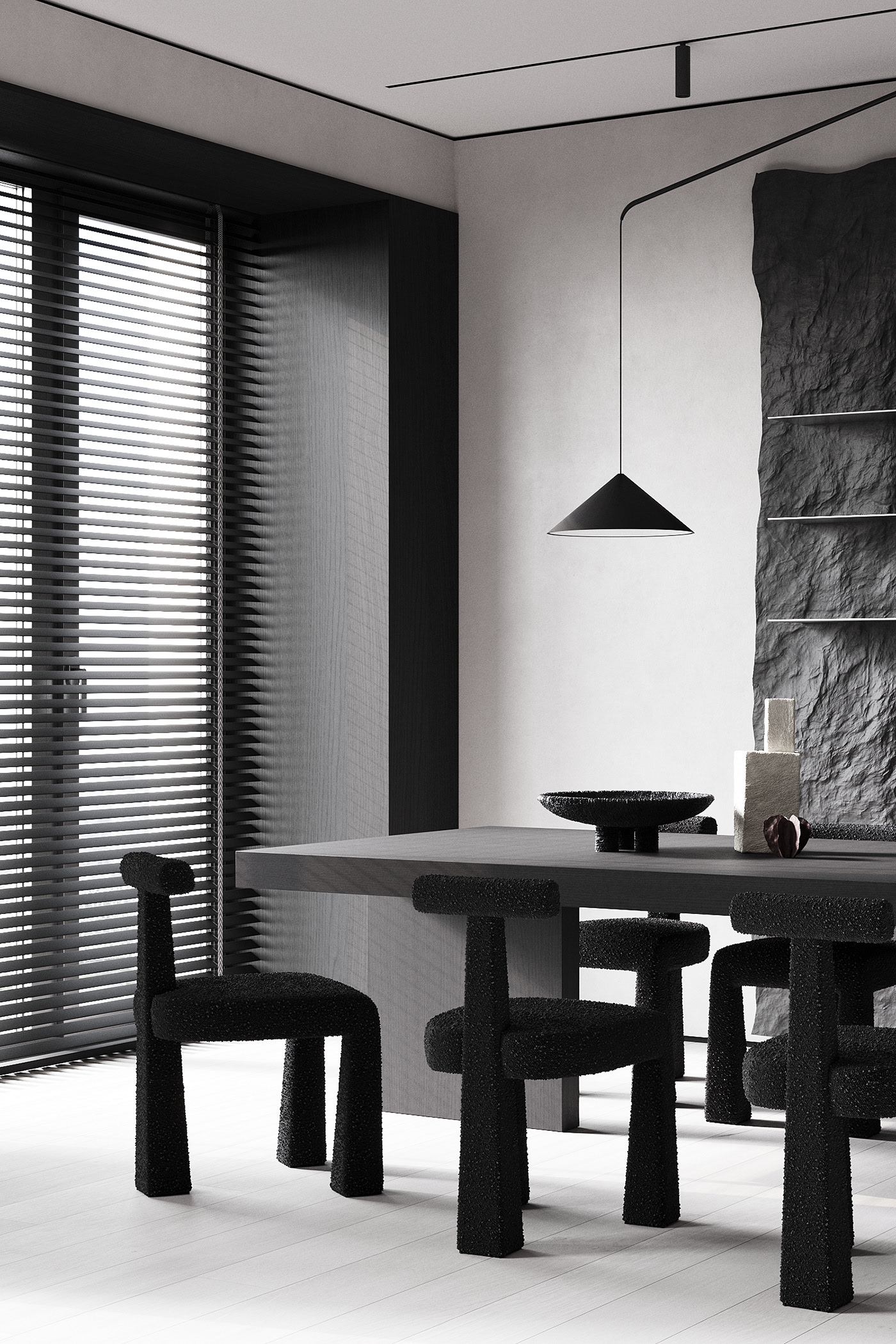 黑灰调子，极致简约空间！-5