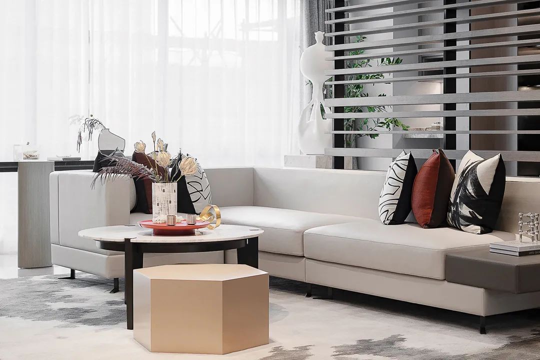 现代轻奢样板间,克莱因蓝演绎极致简约-6