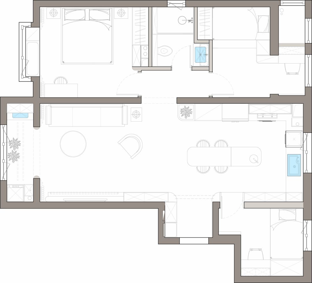 轻侘寂·温暖 · 西青·锦悦花苑住宅设计丨中国西青丨末那识-51