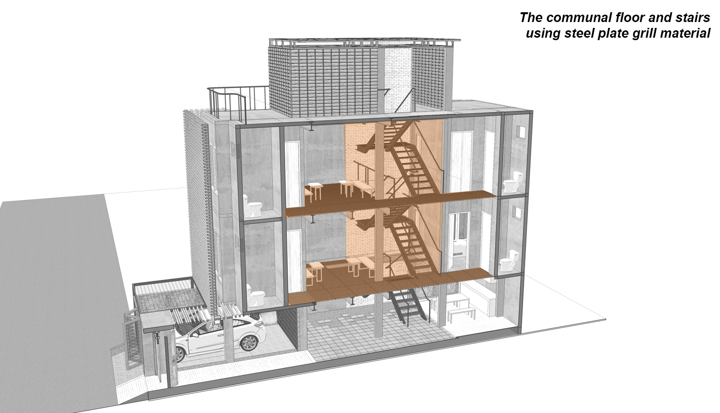 Permeable Junction Boarding House / Andyrahman Architect-36