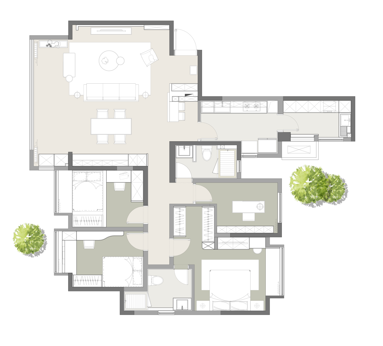 145㎡温柔之家丨中国成都丨尚舍家室内设计-49