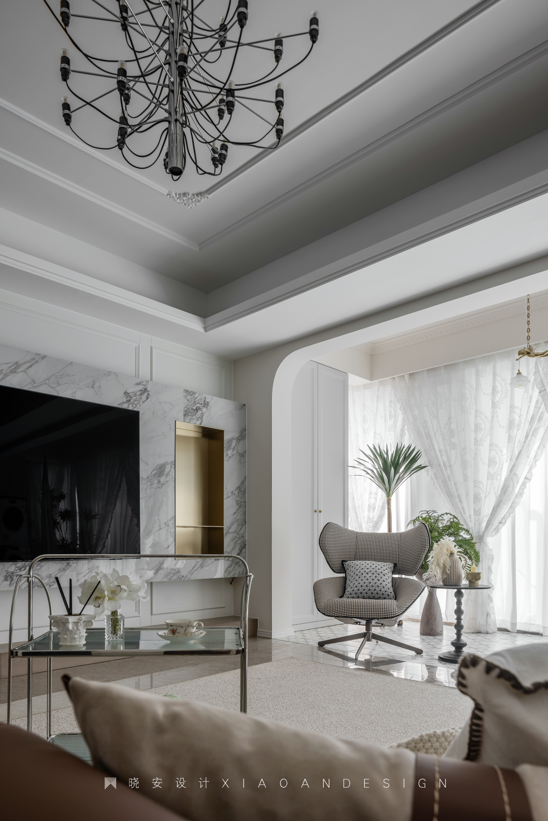 复古蓝红拼接法式美居丨晓安设计-26