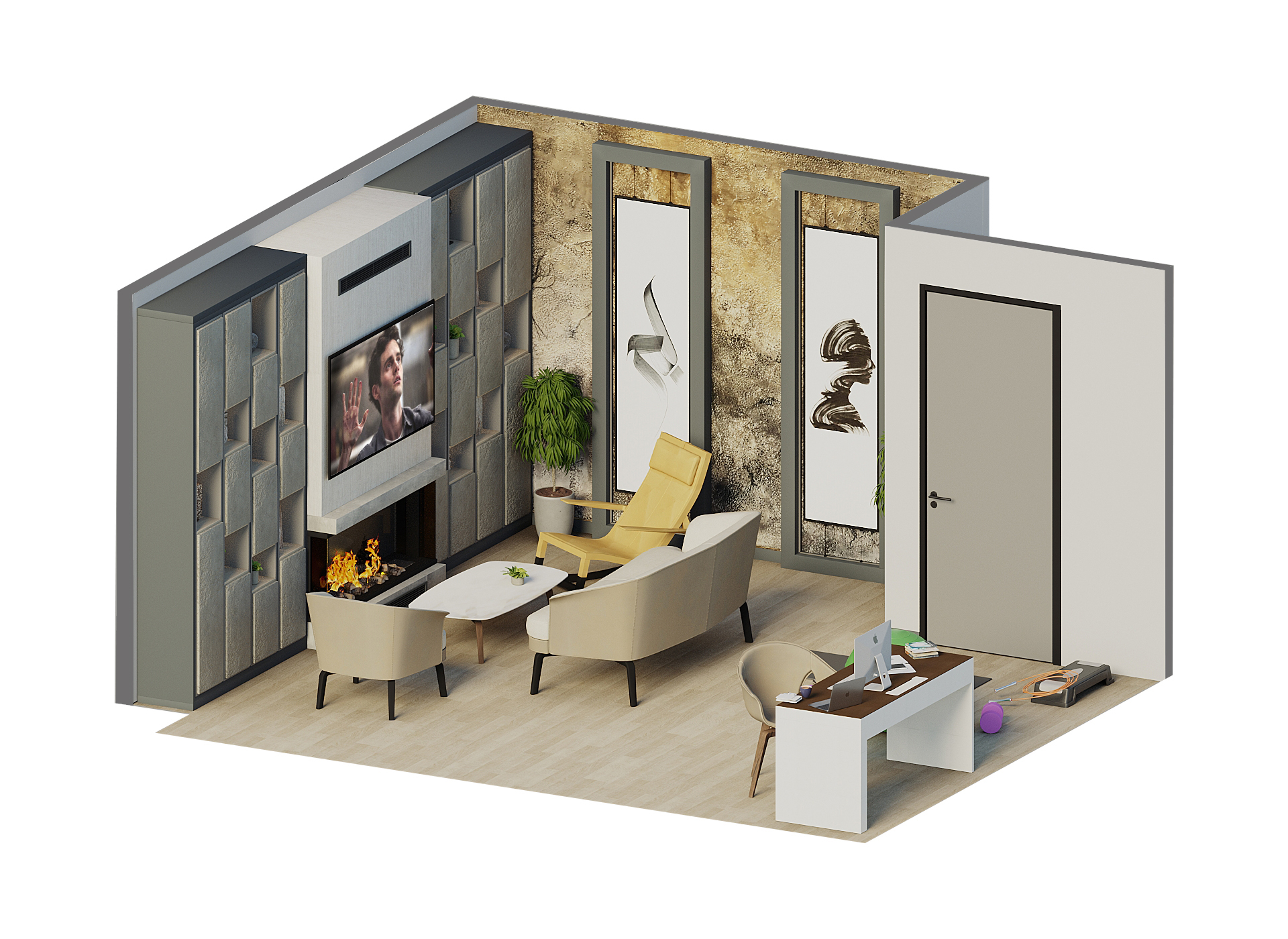 E.N. WORKING ROOM DESIGN HOUSE PROJECT (ALTERNATİF 1)-8