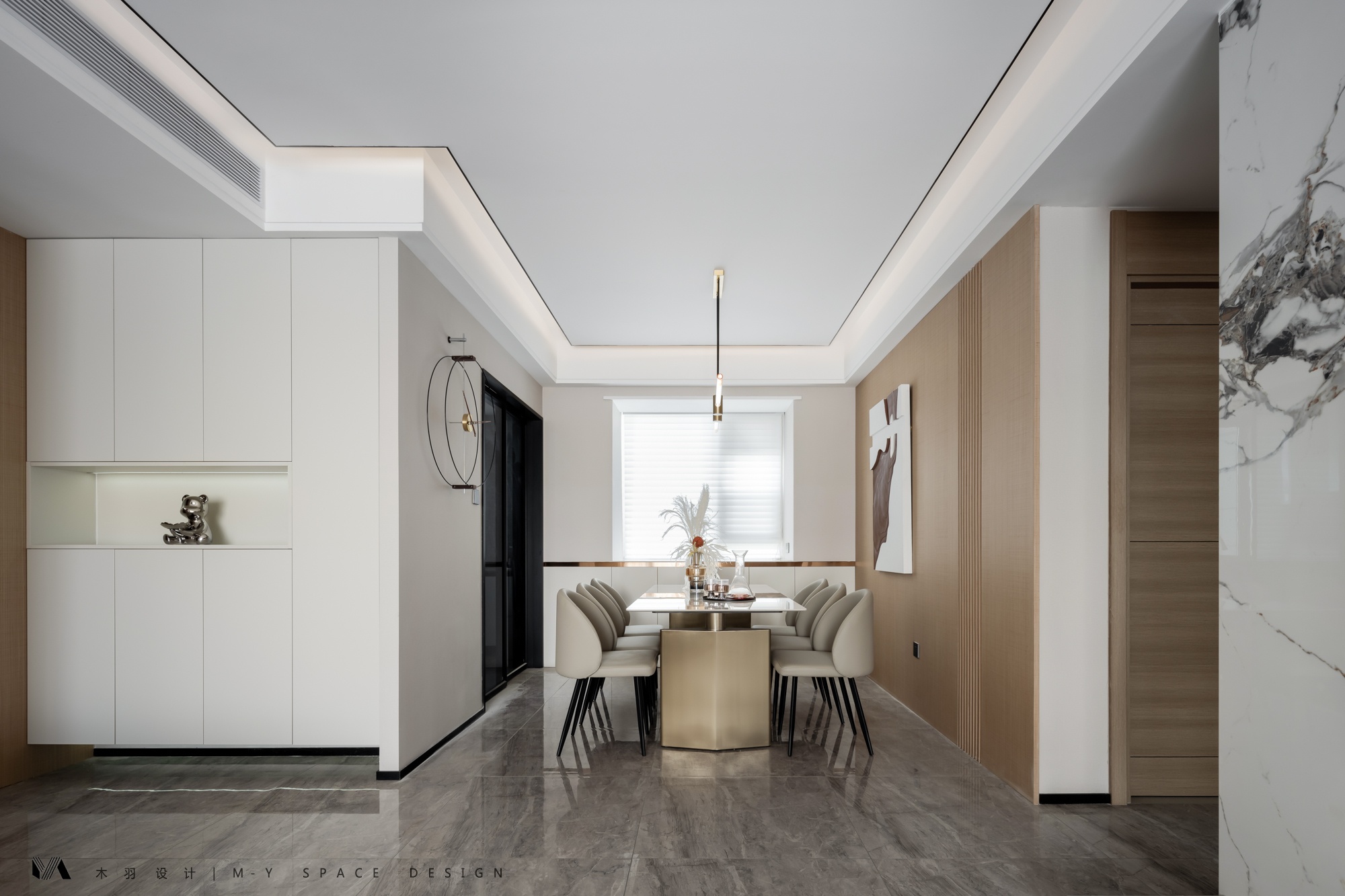 138㎡精装房微改轻奢风设计丨中国武汉丨武汉木羽设计-7