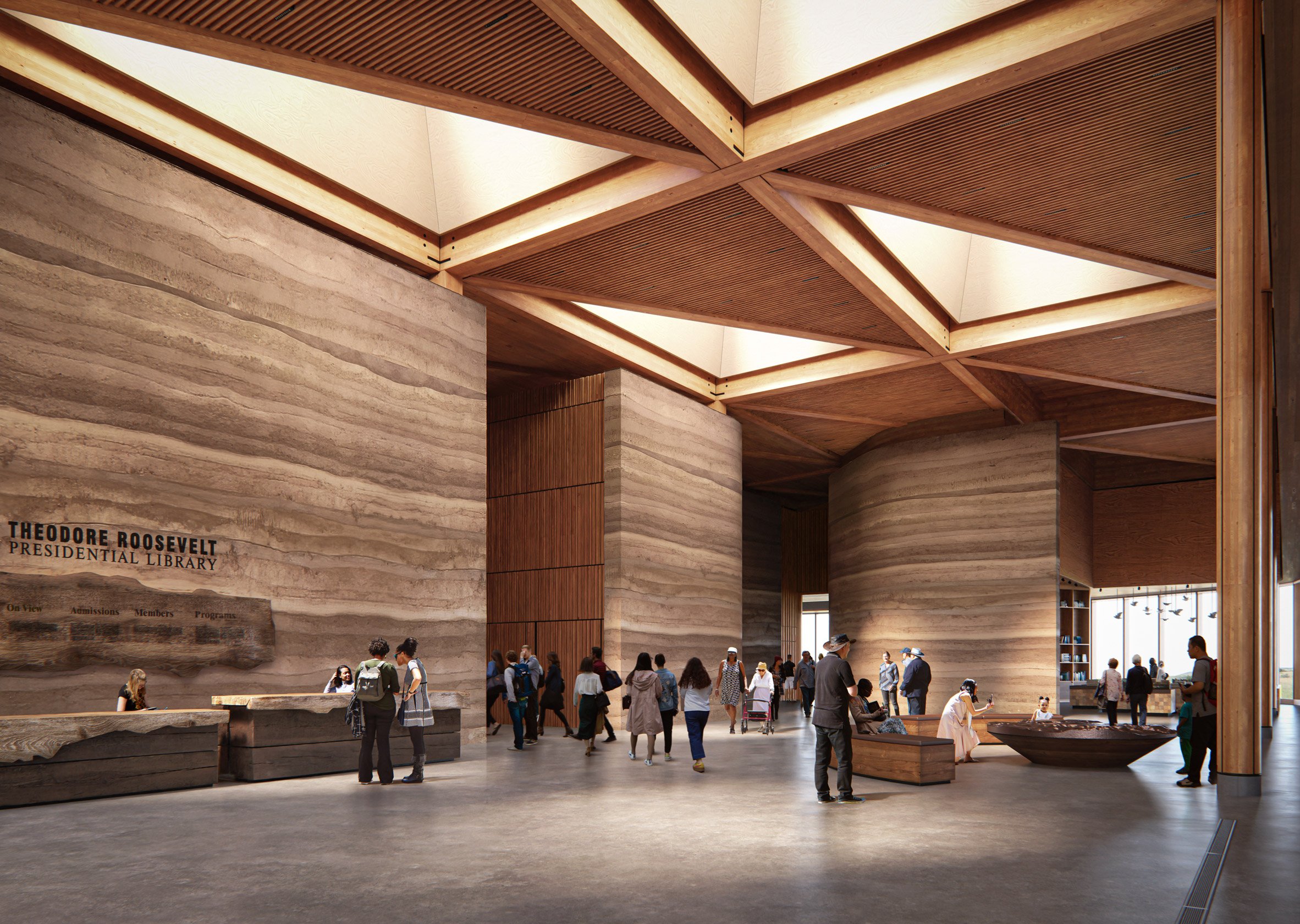 Theodore Roosevelt Presidential Library by Snøhetta rises out of North Dakota landscape-13