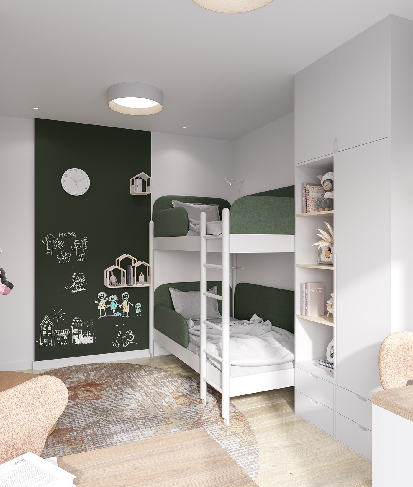 浅色系公寓设计 很舒适的住宅-17