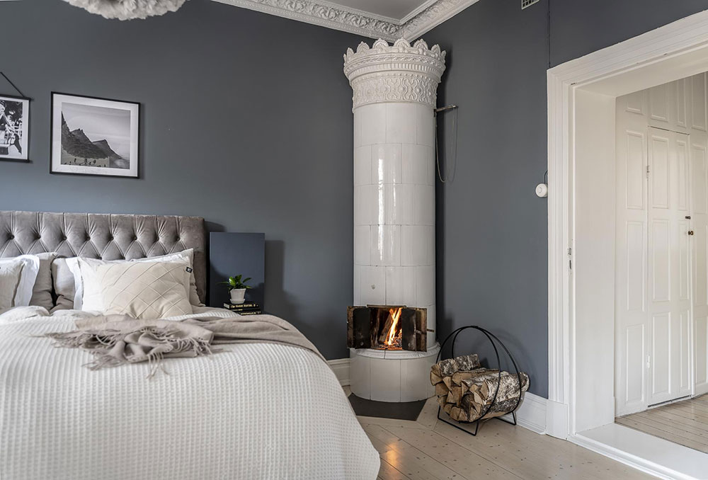 哥德堡 92 平米简约公寓，蓝调卧室引人入胜-11