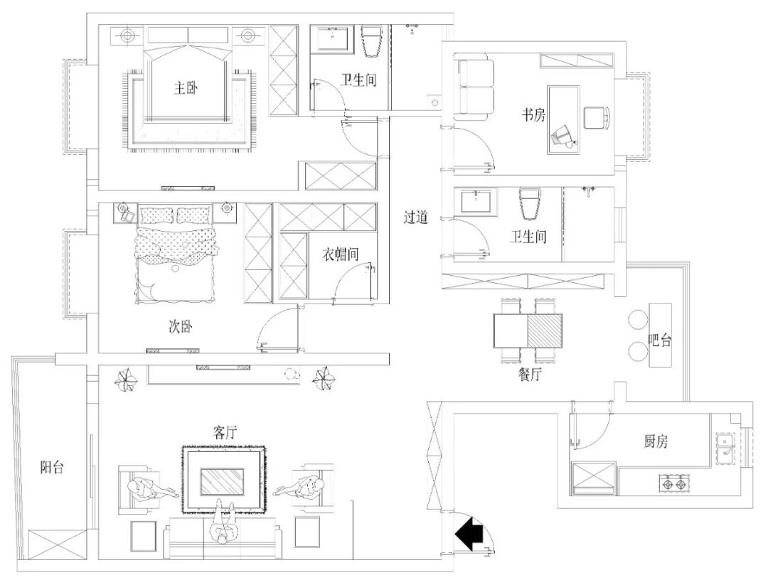 南京铭望家装澳丽嘉园现代设计-5