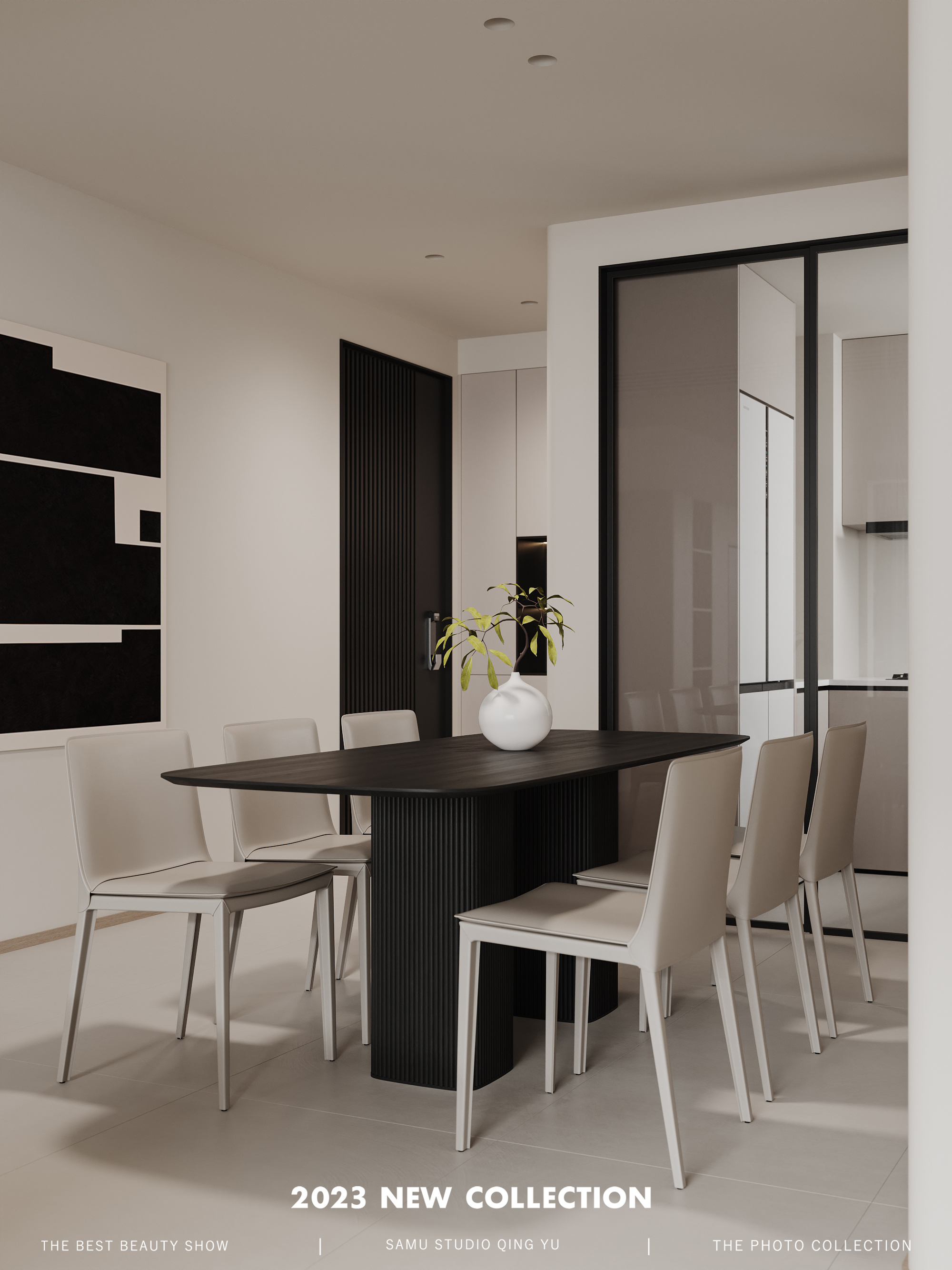 奶油风室内设计案例-6