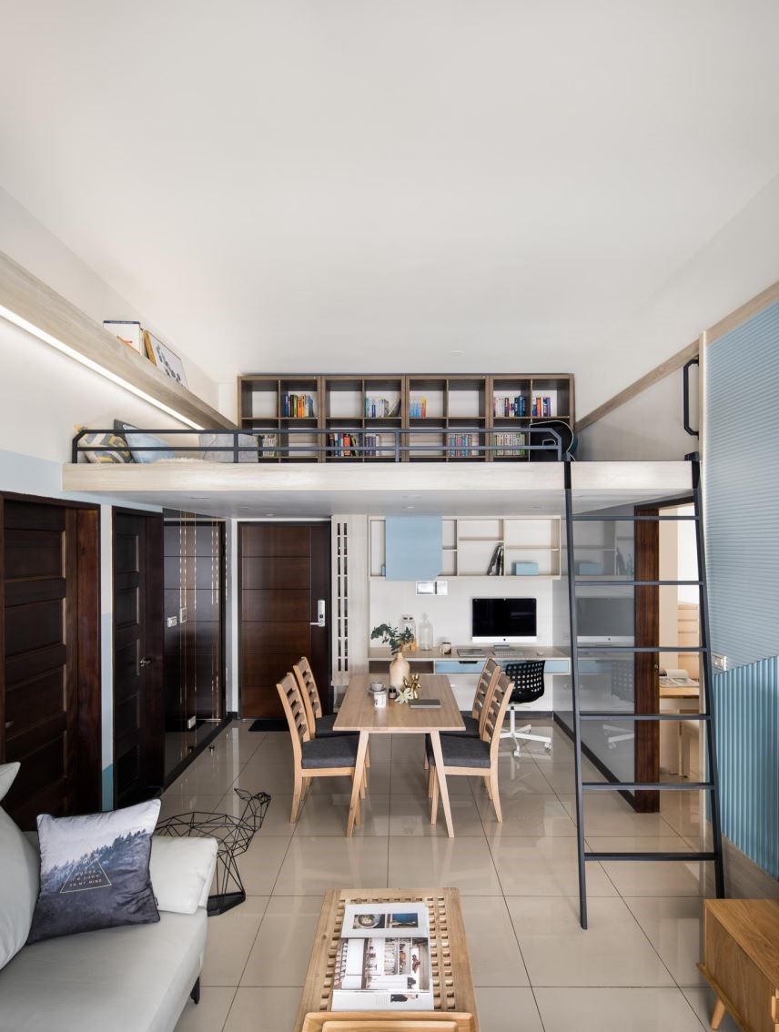 14 坪北欧风小夫妻新婚宅,空中阁楼、留言板工作室成亮点-13
