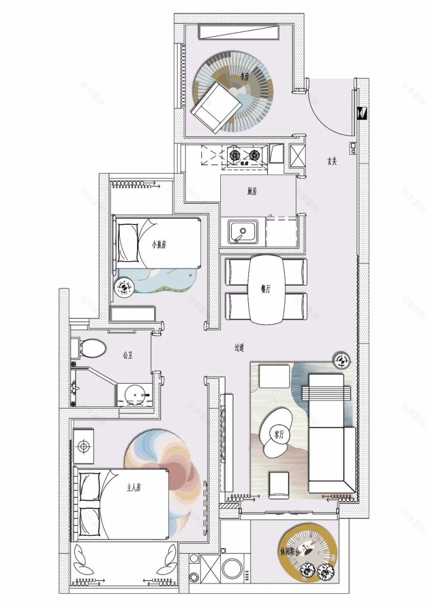 昆明天誉城售楼处与样板房 | 现代简约与爱马仕橙的碰撞-84