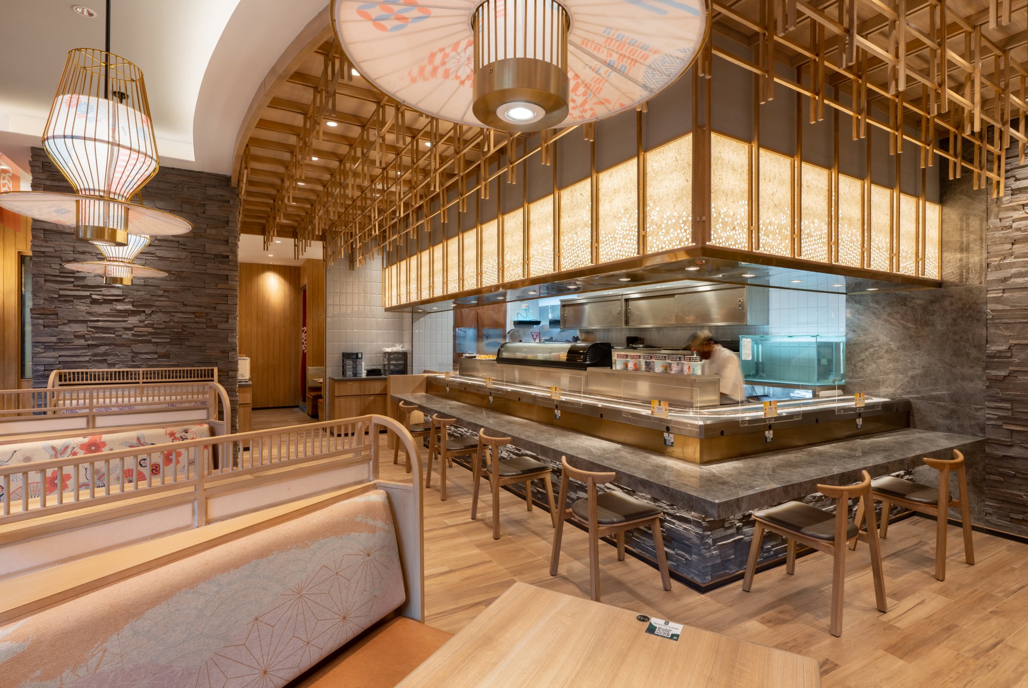 Sushi Tei 现代日式餐厅丨印度丨Metaphor Interior-10