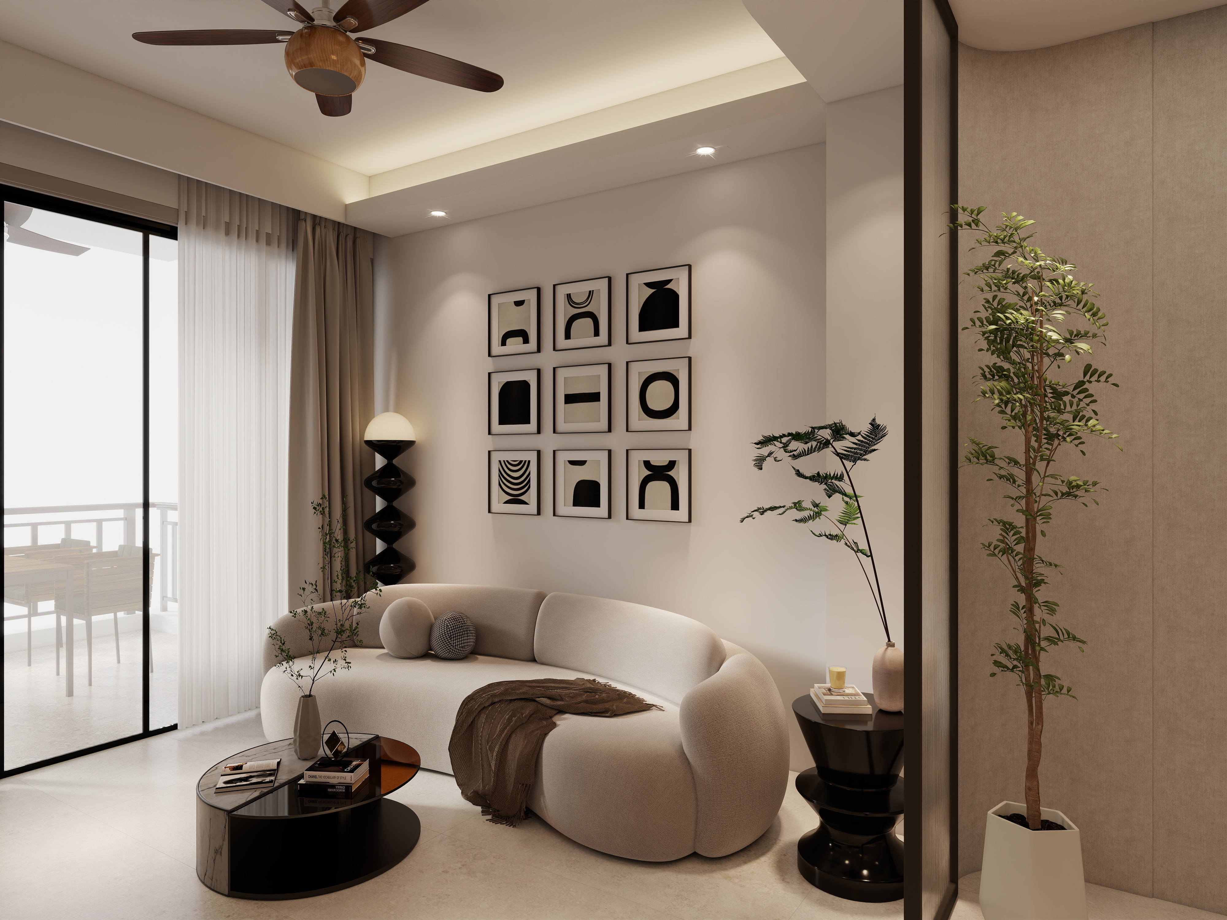 Chuo Chu Kang condo: Monochrome Black & White Design-8