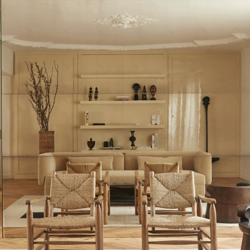 巴黎博物馆旁优雅公寓的混搭设计-0