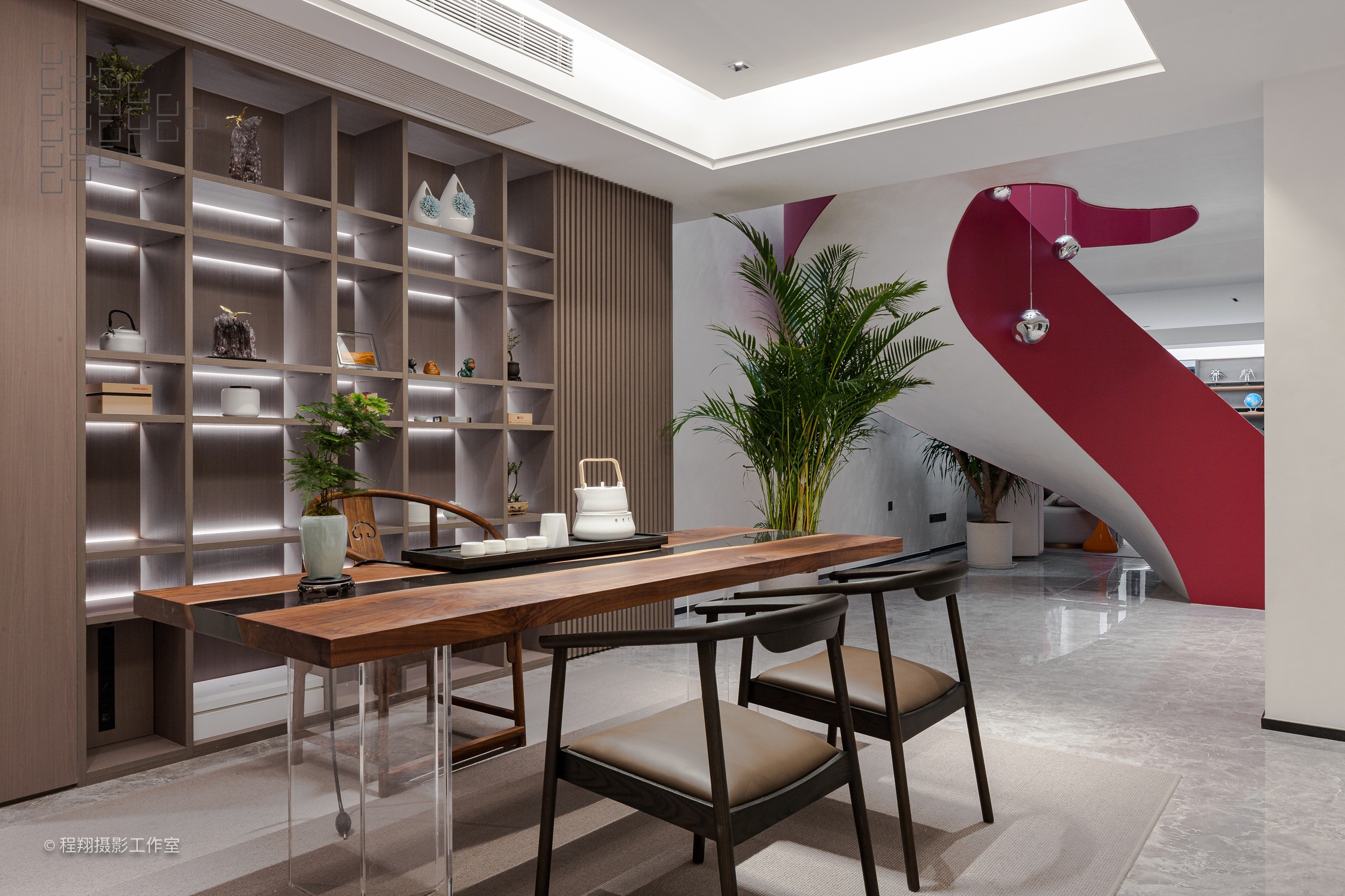 杭州金地十方别墅现代家装实景拍摄案例丨中国杭州丨夏萃,孔杰室内设计机构-3