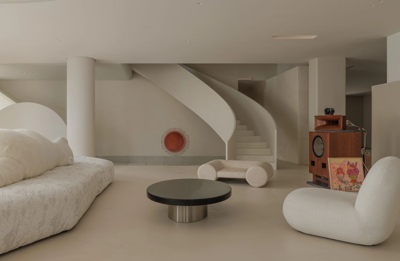 600㎡极简奶油风豪宅丨尔我空间设计研究室-20