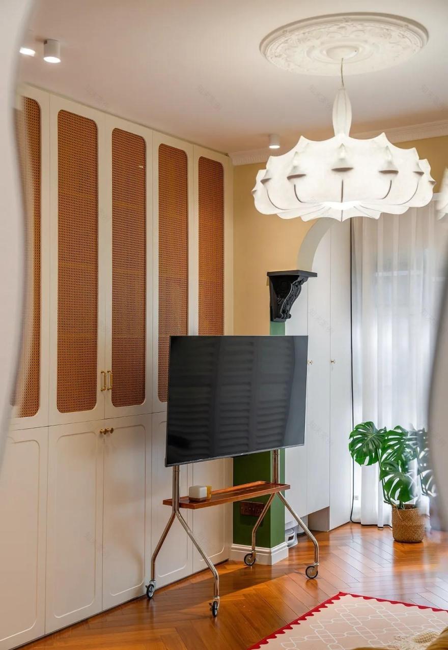 南洋复古,客餐厨一体+隐形晾晒,整洁翻倍-26