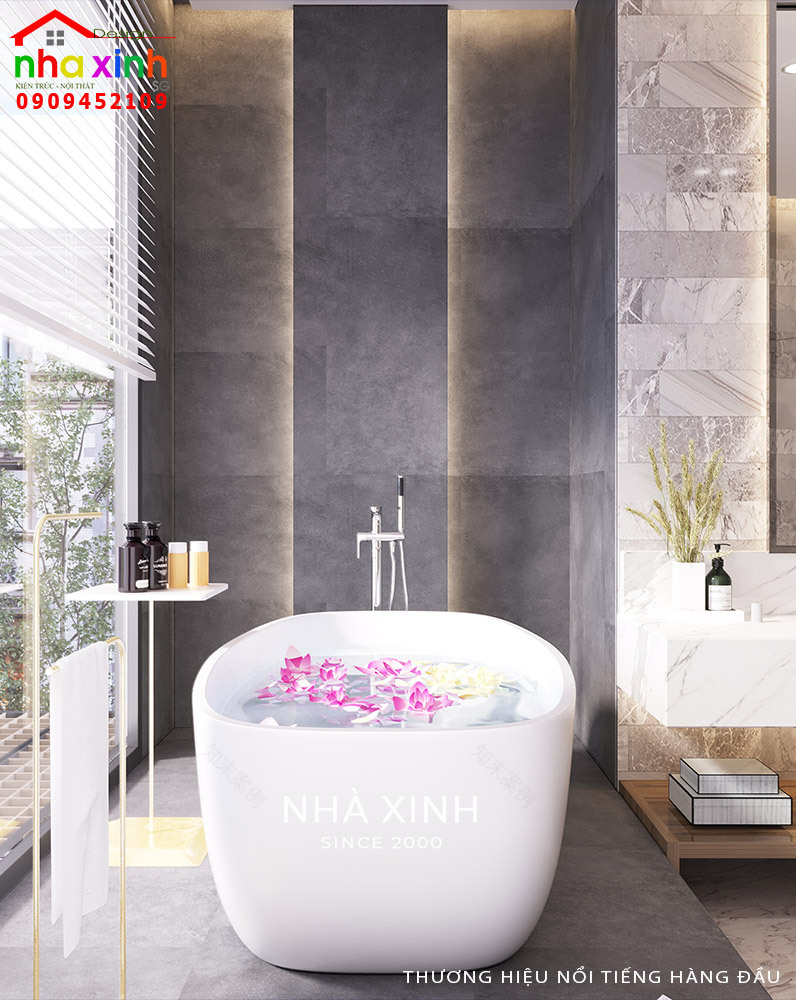 现代3层7·10m别墅设计方案丨越南丨Nhà Xinh(未明确对应中文,暂用原文)-48