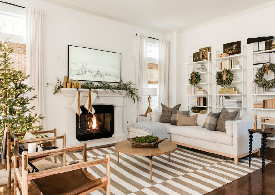 德州温馨传统圣诞家居设计-1