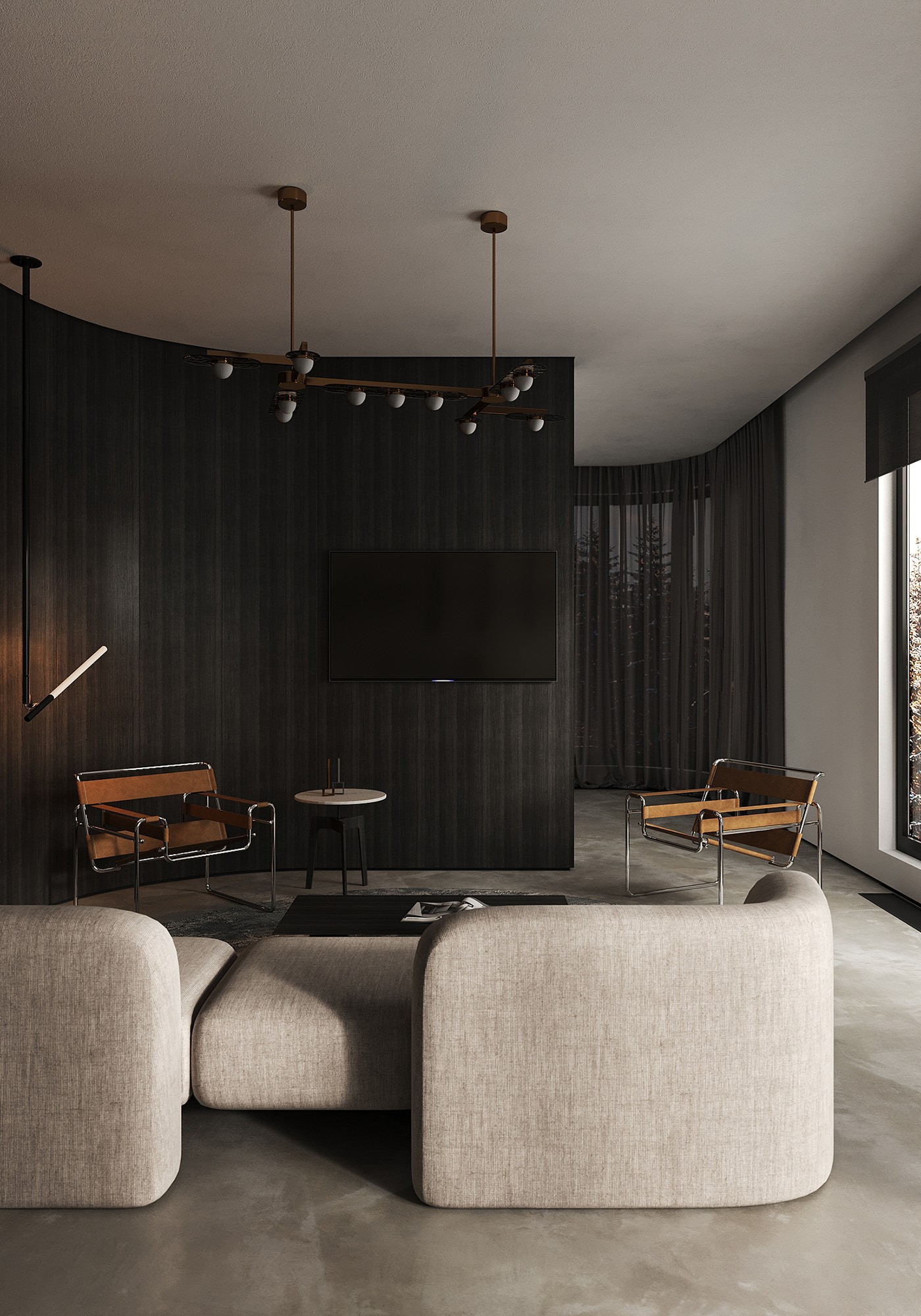 深色系公寓设计 不一样的高级感！-0