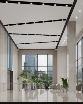 写字楼 公区 大厅 办公区 效果图展示