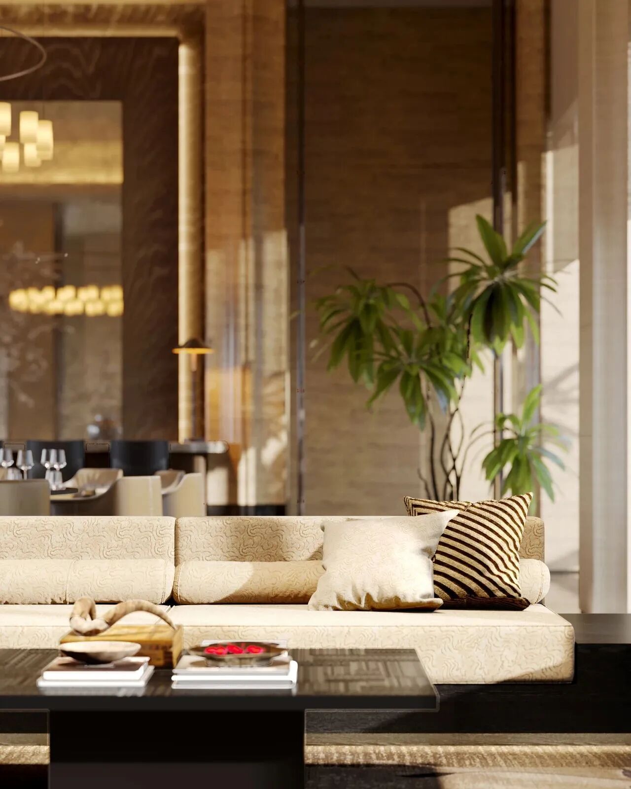 176㎡新中式美学宴会厅样板间设计丨紫香舸设计-5