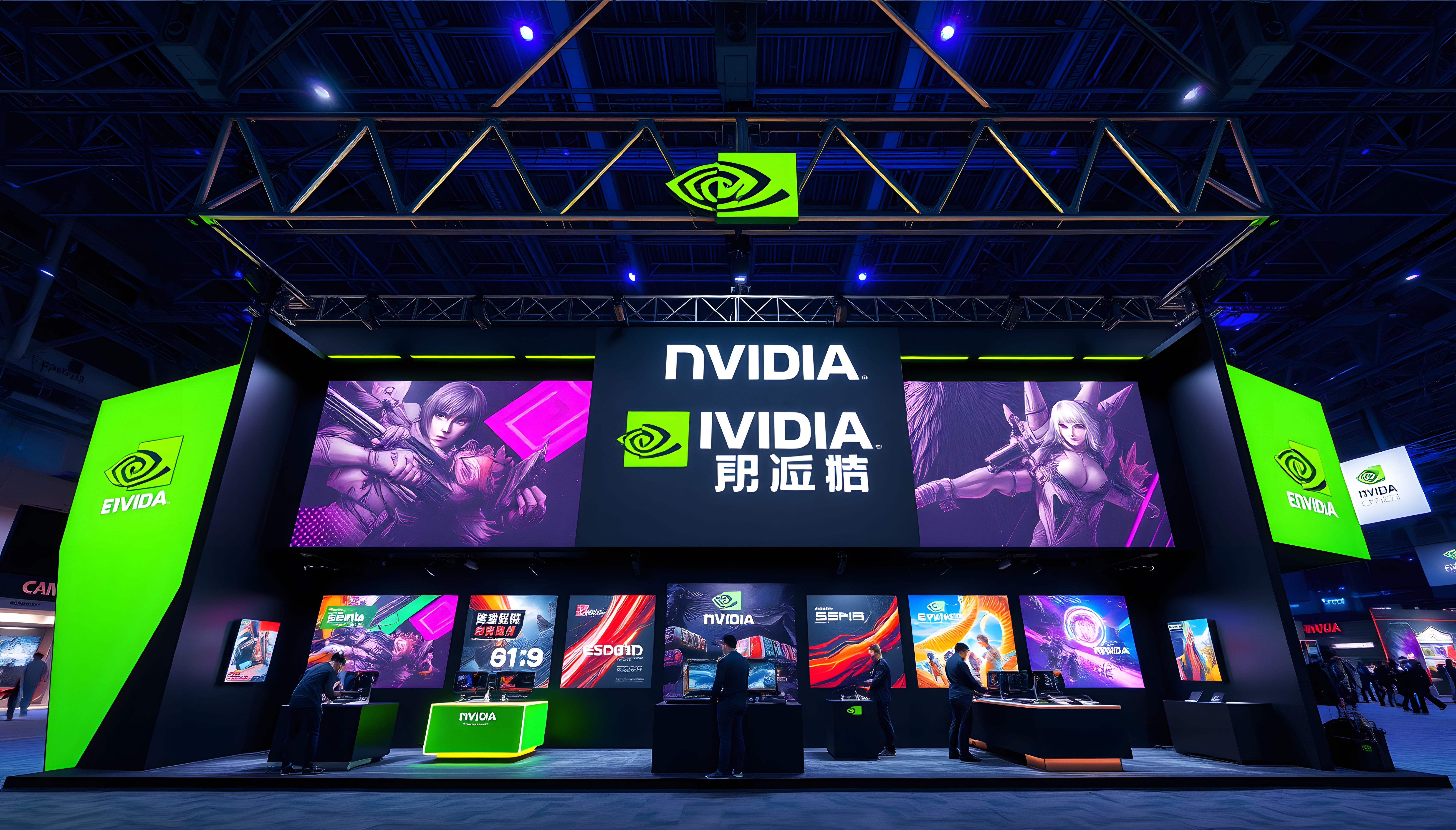 NVIDIA game exhibition booth.-2