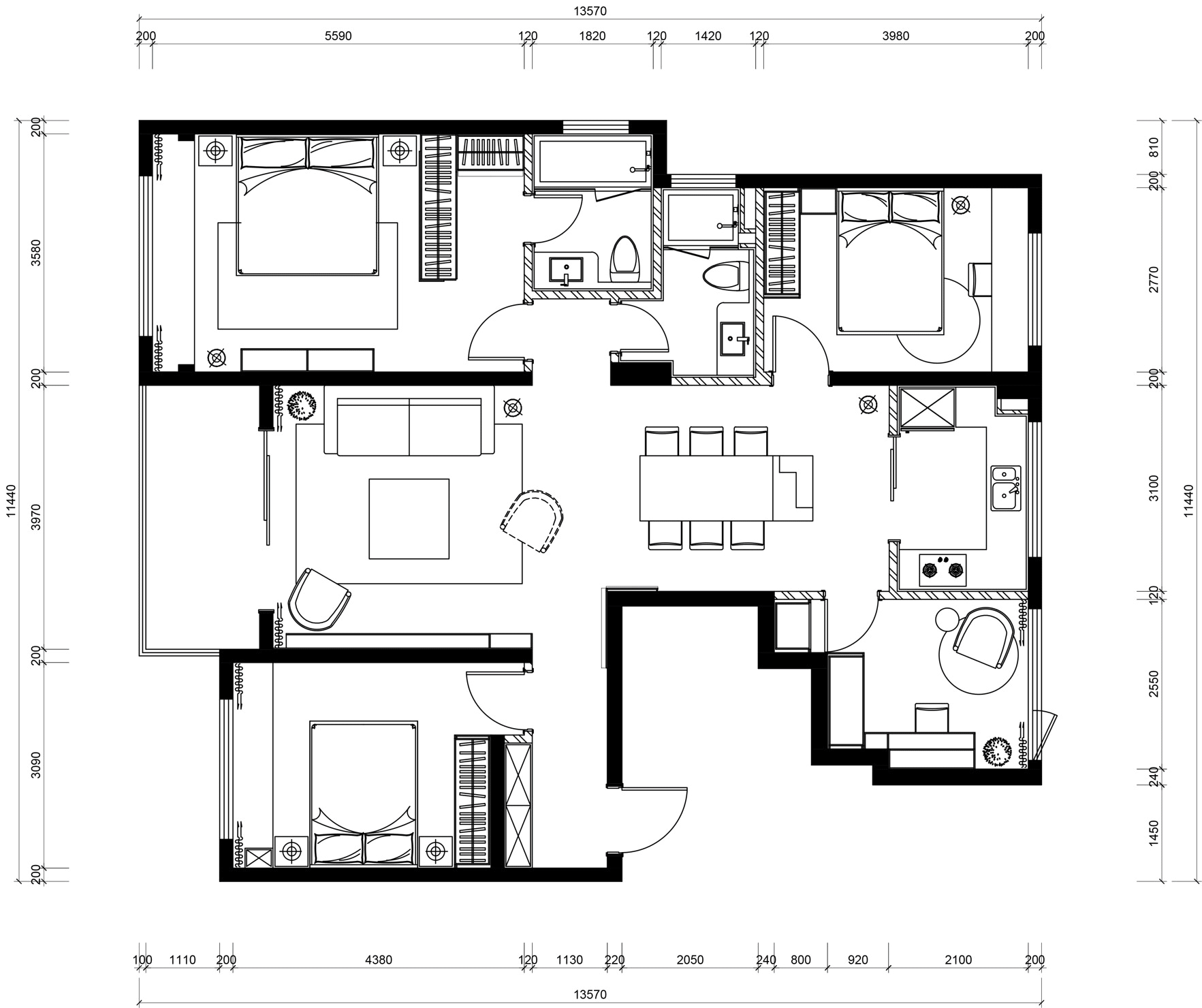 中海黄龙云起住宅设计丨内舍·石言-51