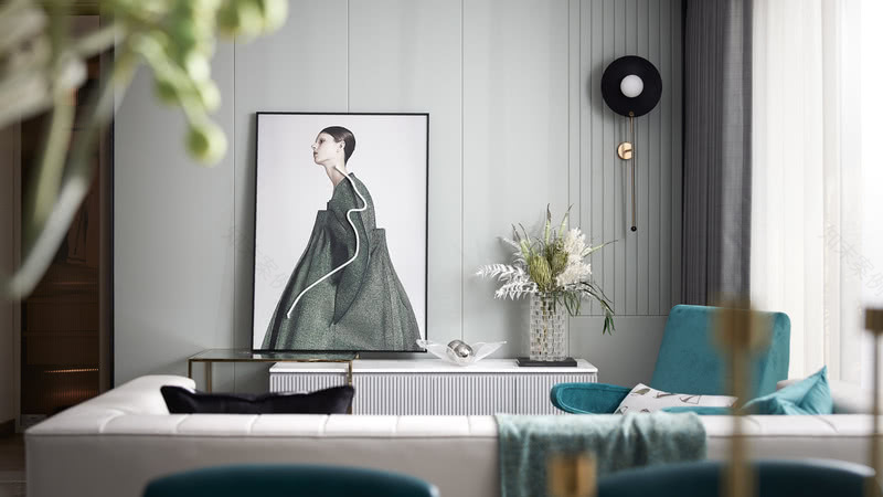 浦江千禧公园95户型——轻奢都会风格塑造年轻时尚的都会文艺空间-9