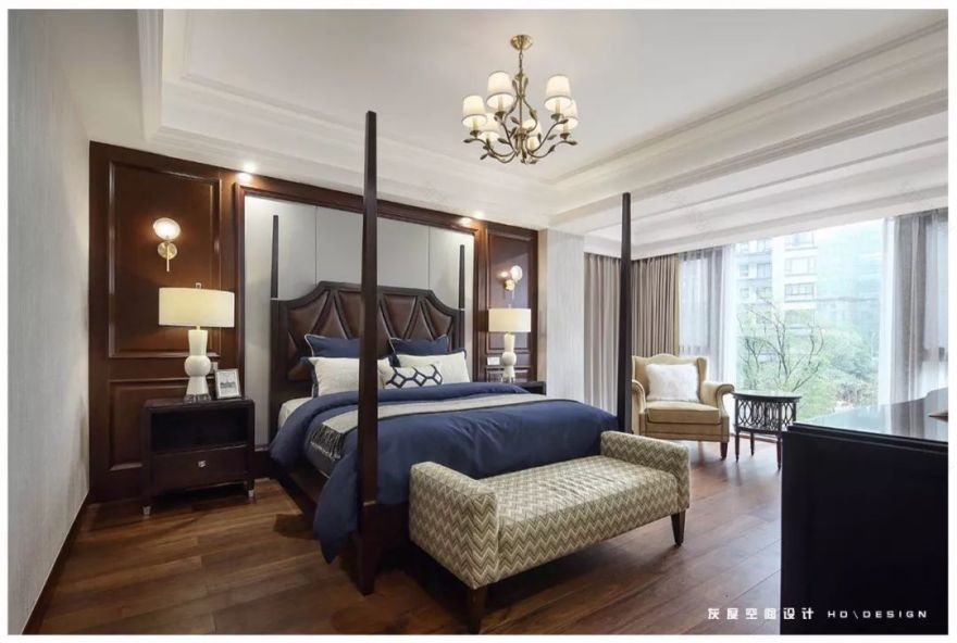 美式轻奢风,宁波世贸滨江府 260㎡叠墅设计-43