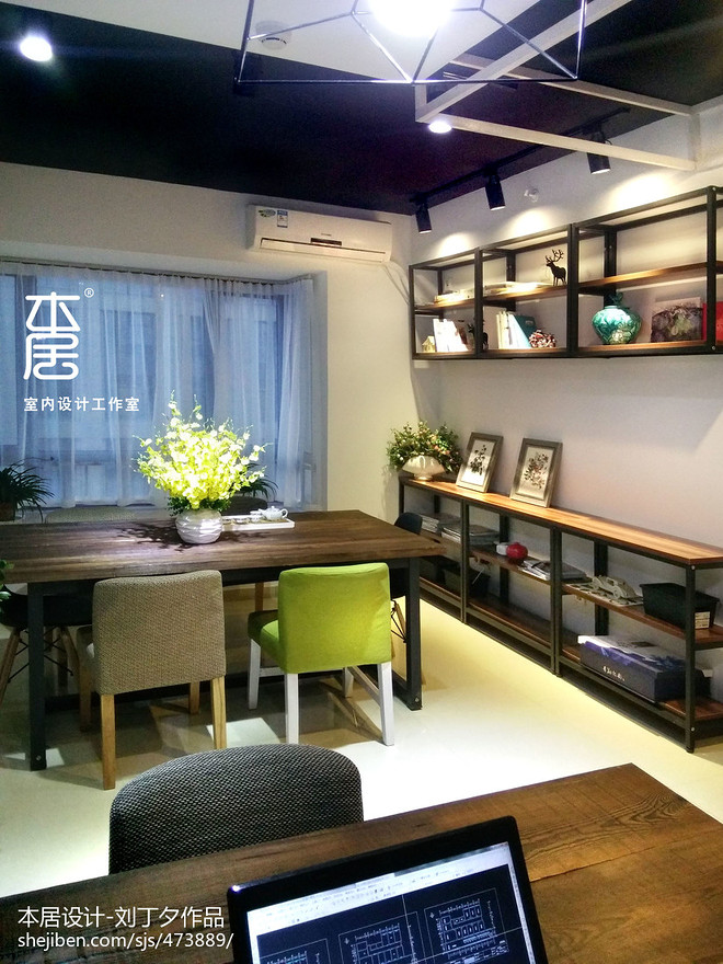 华强C座·本居工作室3万元56平米办公空间装修-12